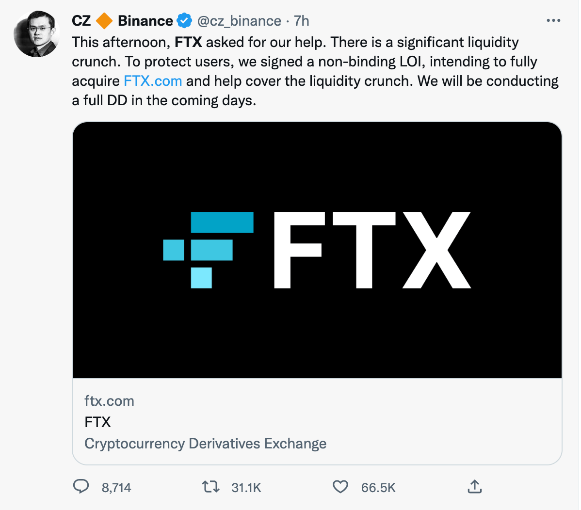币安创始人宣布收购竞争对手FTX<strong></p>
<p>交易所上币流程</strong>，加密货币市场应声暴跌