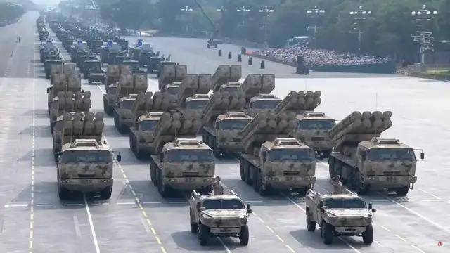 100式坦克<strong></p>
<p>聚查</strong>？红旗-29？东风-61？九三阅兵都有哪些亮点？